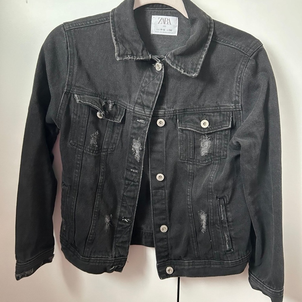 Black denim Zara jacket